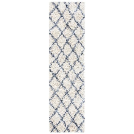 Safavieh Venus Shag Power Loomed Runner Shag RugIvory & Grey 2 ft.2 in. x 8 ft. VNS681A-28